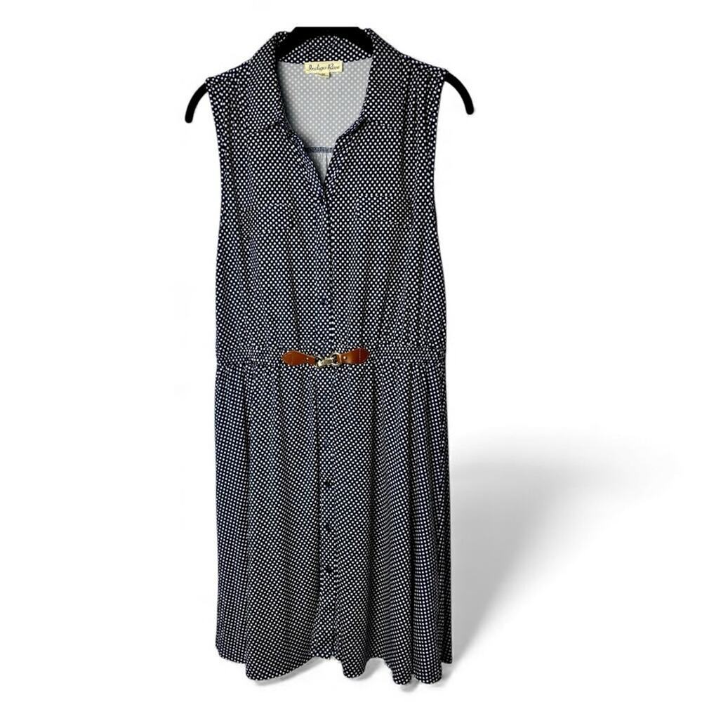 Polka Dot Sleeveless Mini Dress Medium